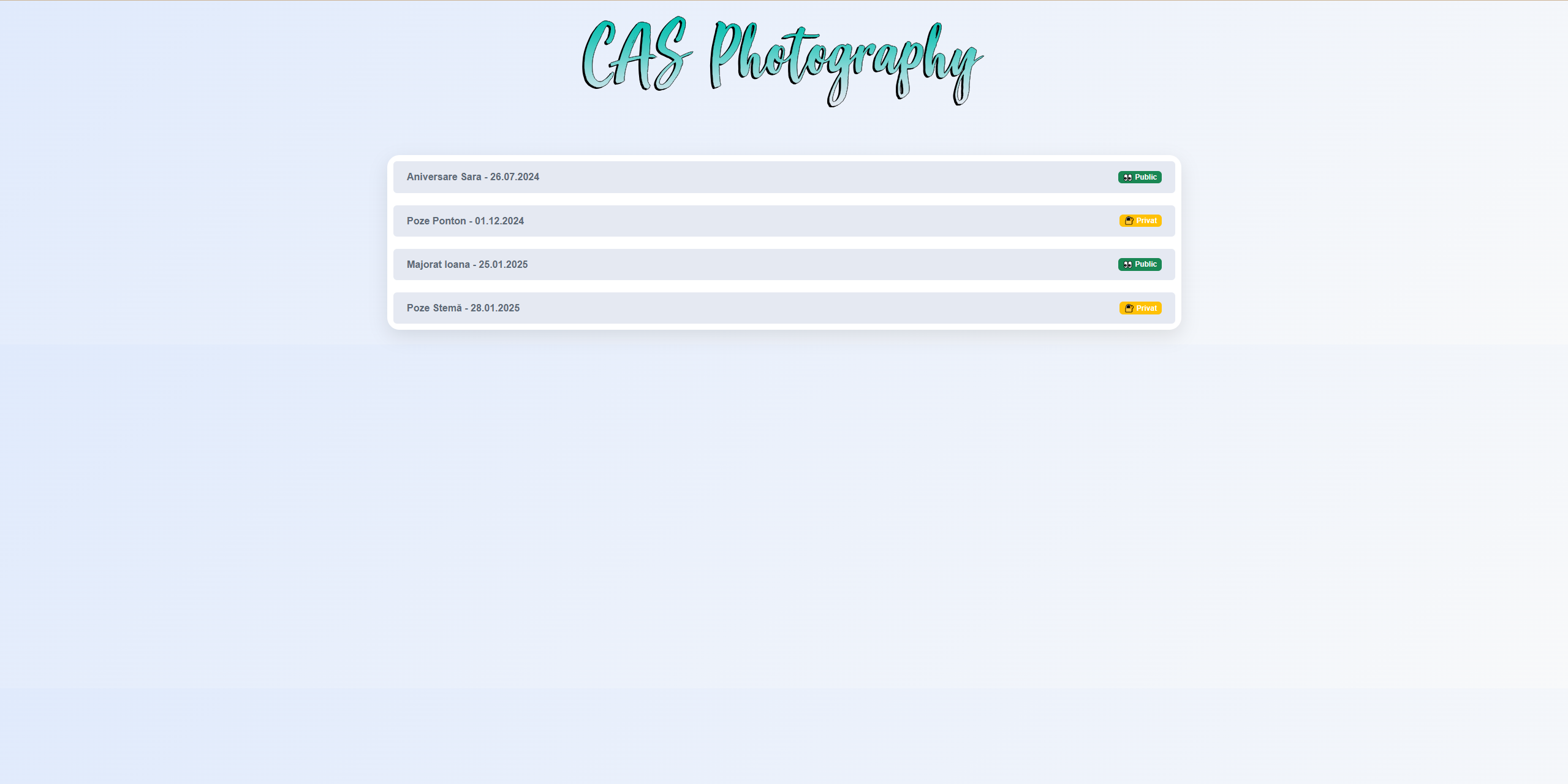 CAS Photography — Site-uri