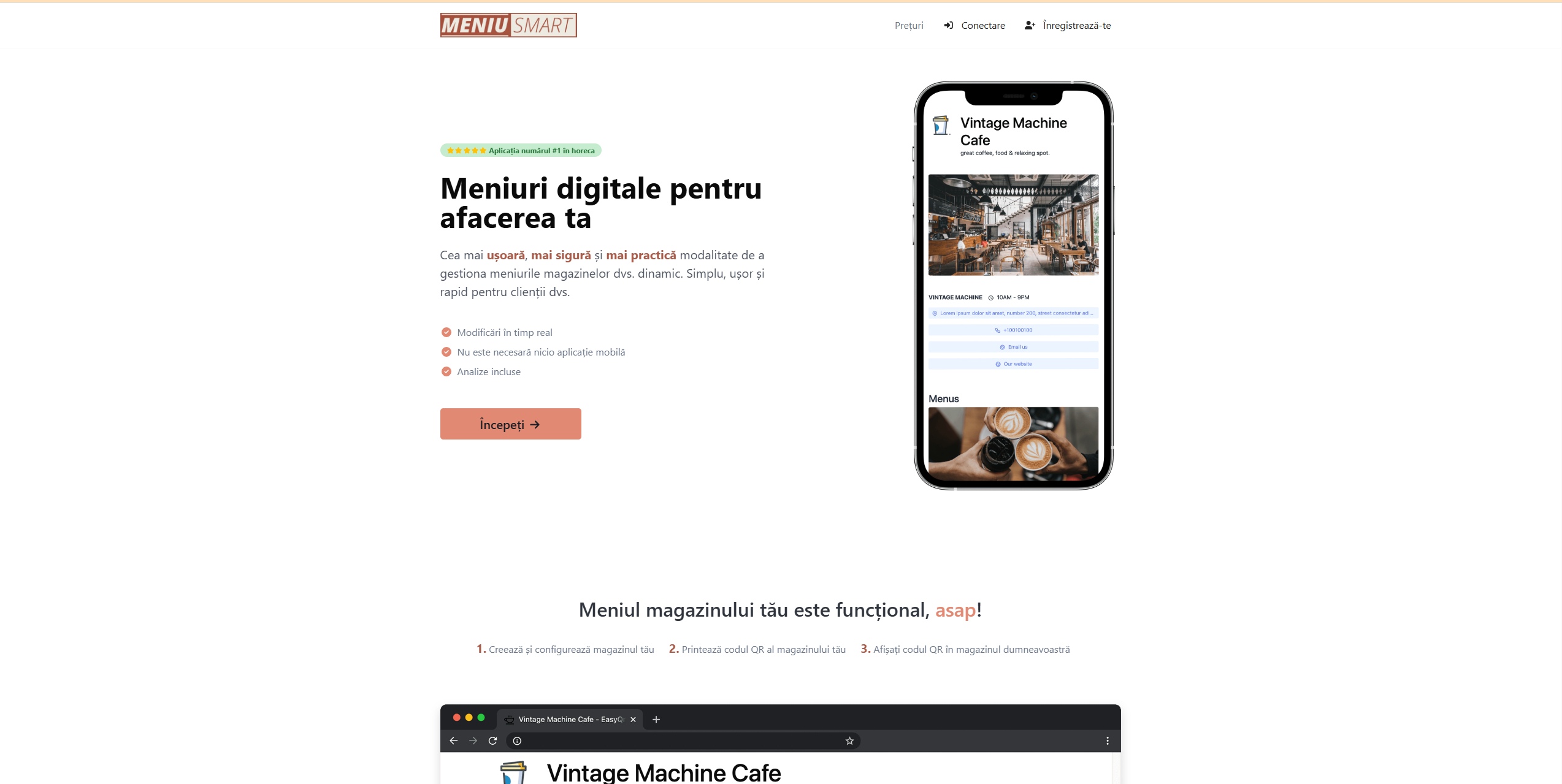 Meniu Smart — Site-uri